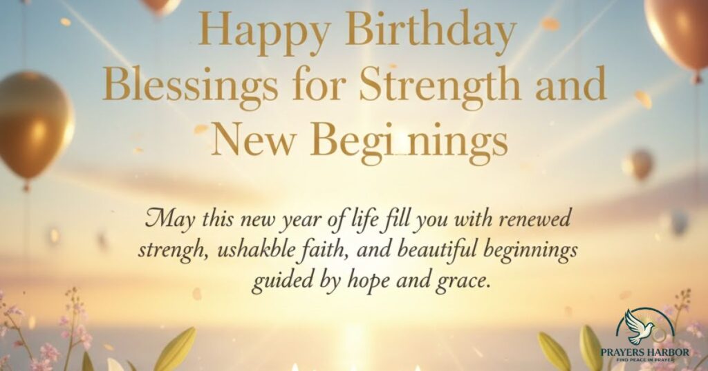 Happy Birthday Blessings for Strength and New Beginnings