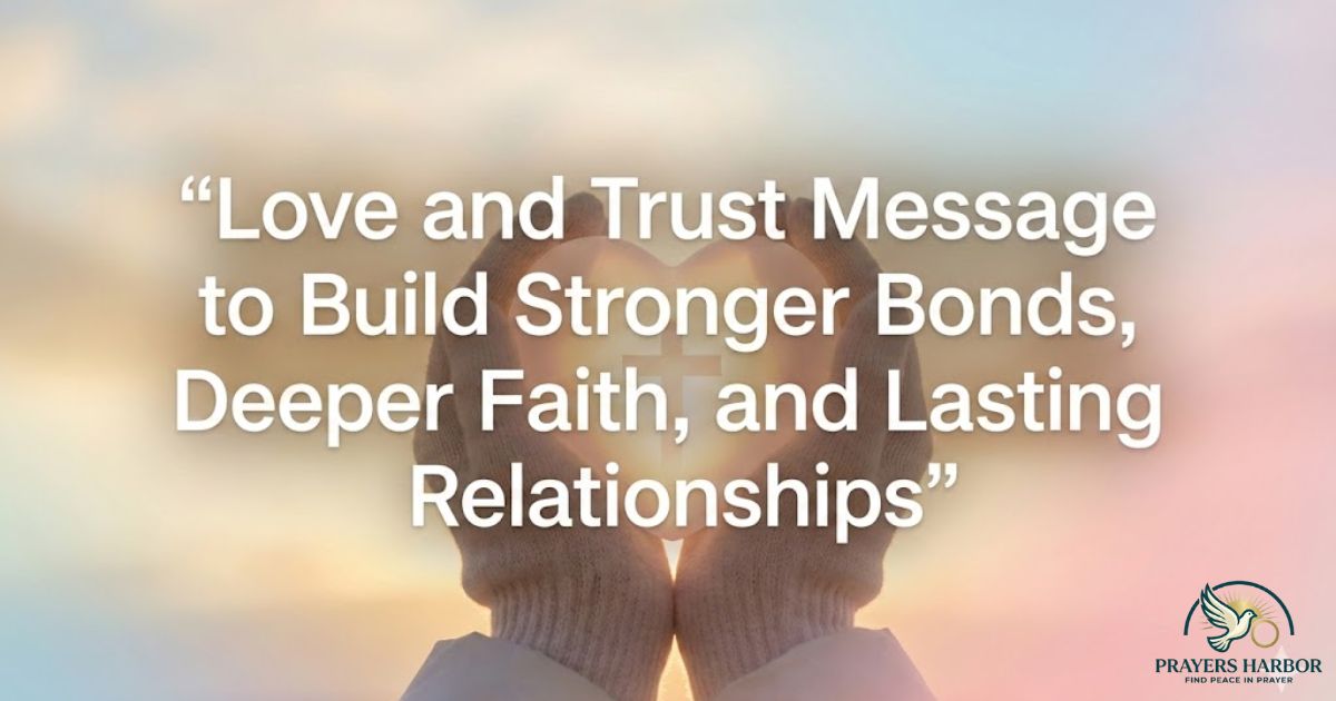 Love And Trust Message To Build Stronger Bonds Deeper Faith And Lasting Relationships
