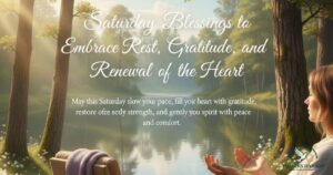 Saturday Blessings to Embrace Rest, Gratitude, and Renewal of the Heart