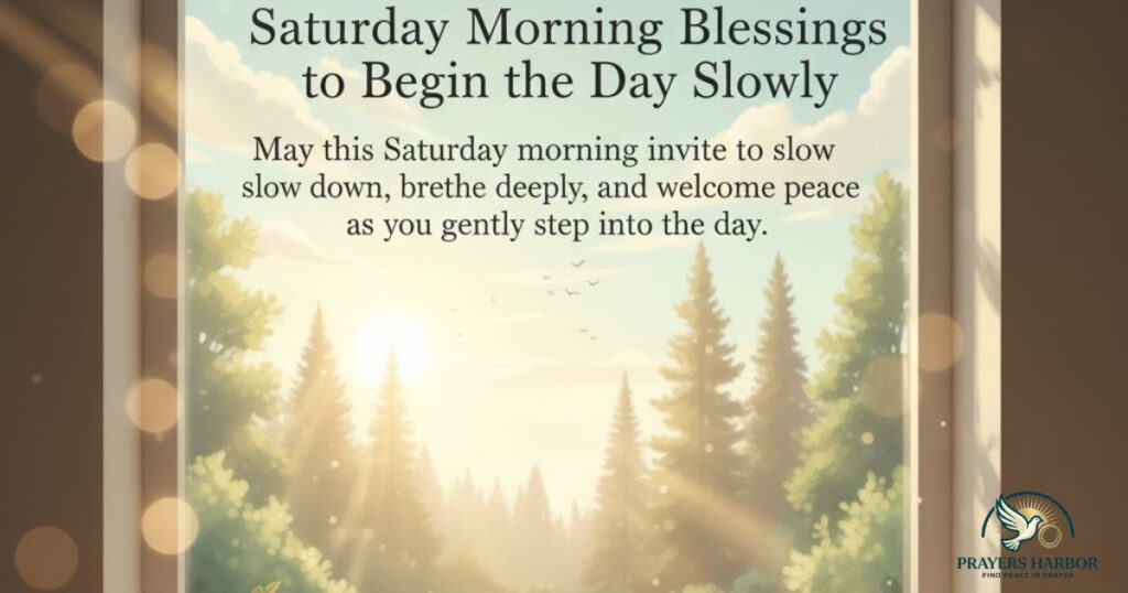 Saturday Morning Blessings to Begin the Day Slowly