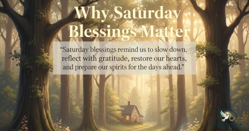 Why Saturday Blessings Matter