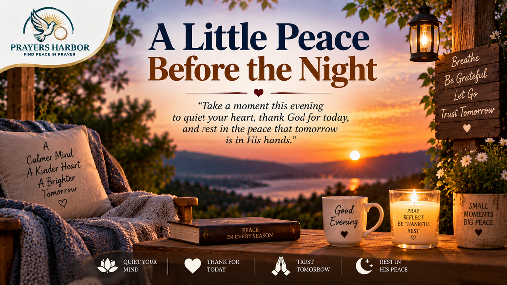 Good Evening Prayers, Messages, Quotes, and Wishes for Friends and Loved Ones 9 A Little Peace Before the Night