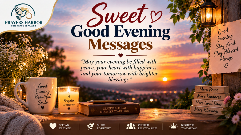 Good Evening Prayers, Messages, Quotes, and Wishes for Friends and Loved Ones 7 Sweet Good Evening Messages